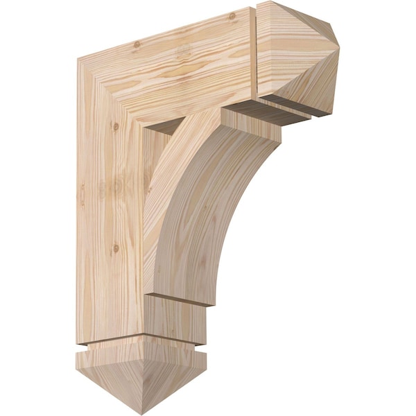 Ekena Millwork Thorton Arts & Crafts Smooth Bracket, Douglas Fir, 5 1/2"W x 18"D x 22"H BKT06X18X22THR03SDF - main